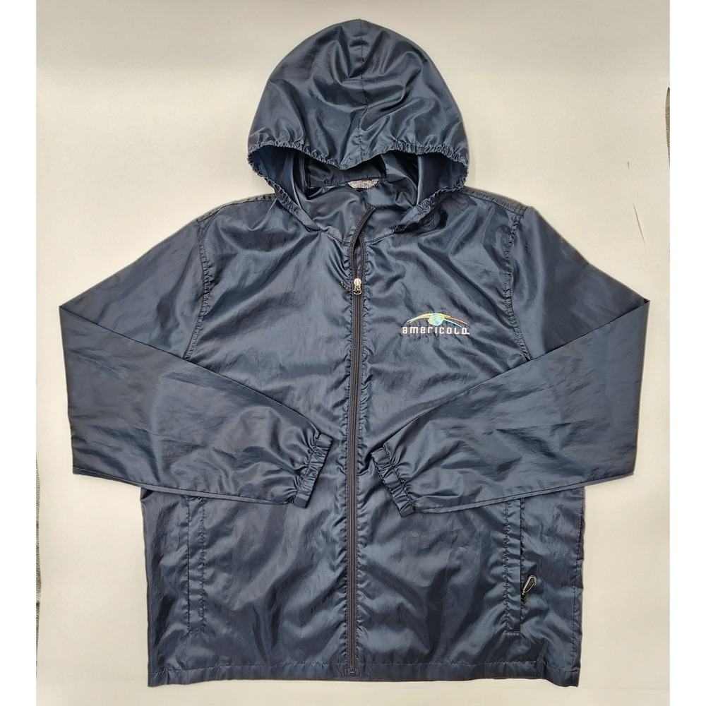 Elevate Mens Rain Jacket Windbreaker Black Hooded